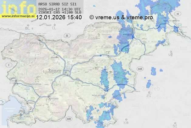 Radarska karta padavin