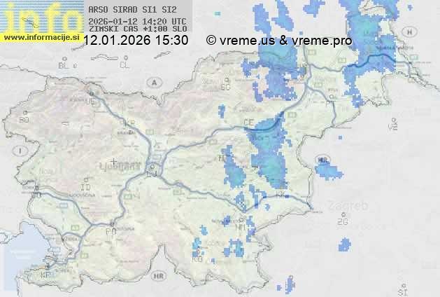 Radarska karta padavin