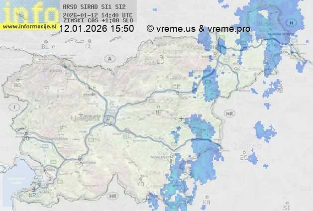 Radarska karta padavin