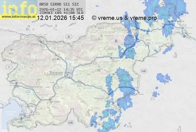 Radarska karta padavin