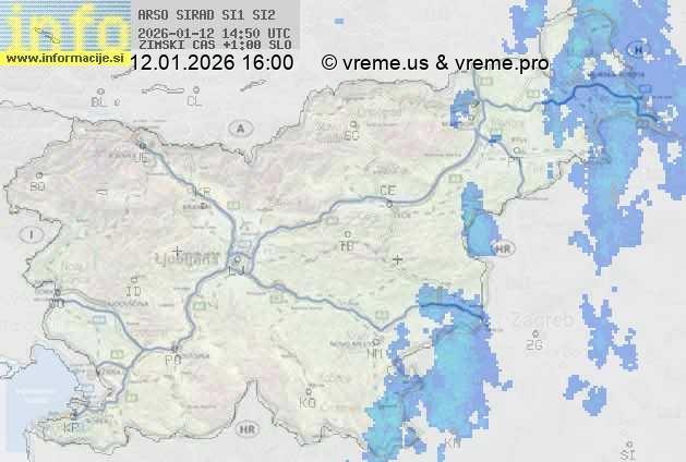 Radarska karta padavin