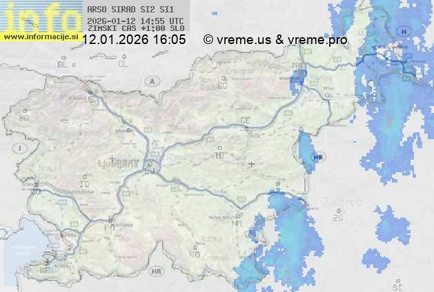 Radarska karta padavin