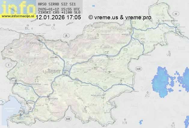 Radarska karta padavin