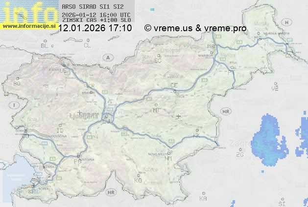 Radarska karta padavin