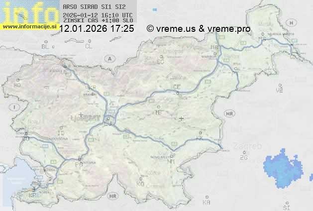 Radarska karta padavin