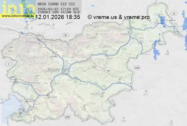 Radarska karta padavin