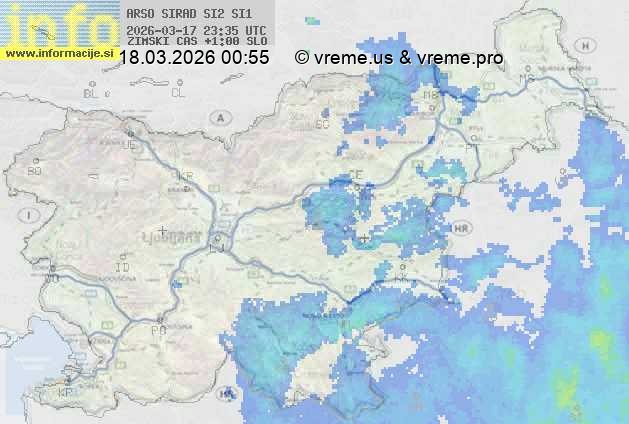 Radarska karta padavin