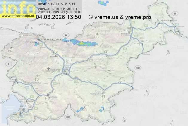 Radarska karta padavin