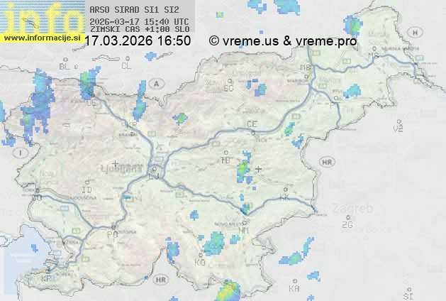 Radarska karta padavin