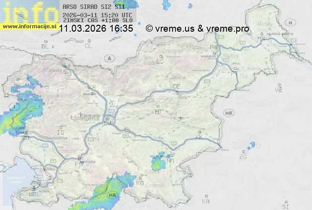 Radarska karta padavin