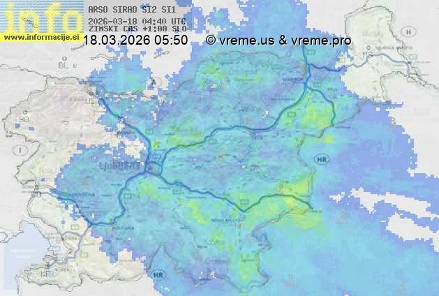 Radarska karta padavin