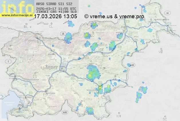 Radarska karta padavin