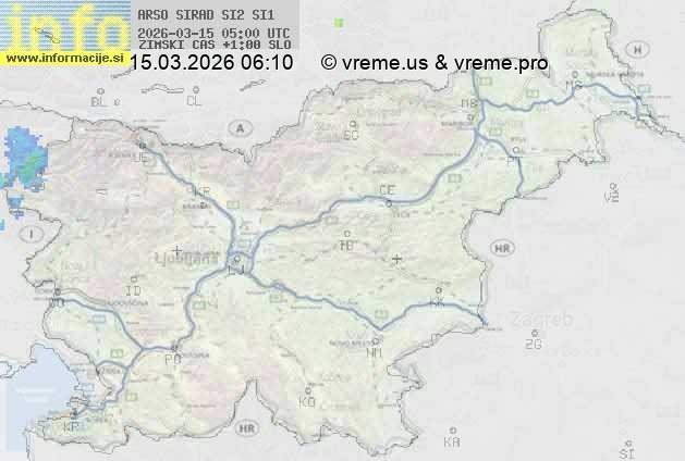 Radarska karta padavin