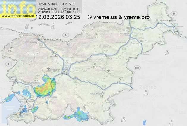 Radarska karta padavin