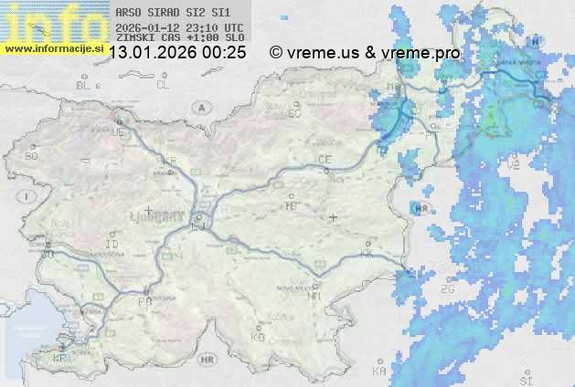 Radarska karta padavin