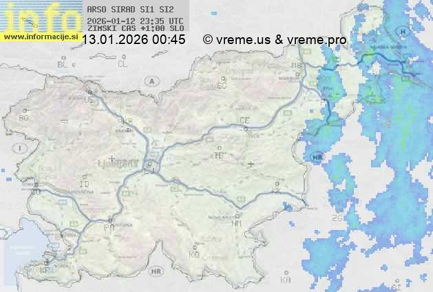 Radarska karta padavin