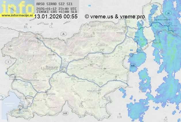 Radarska karta padavin