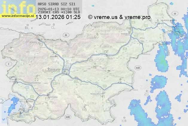 Radarska karta padavin