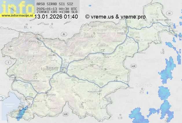 Radarska karta padavin