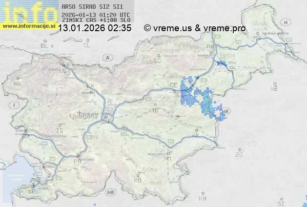 Radarska karta padavin