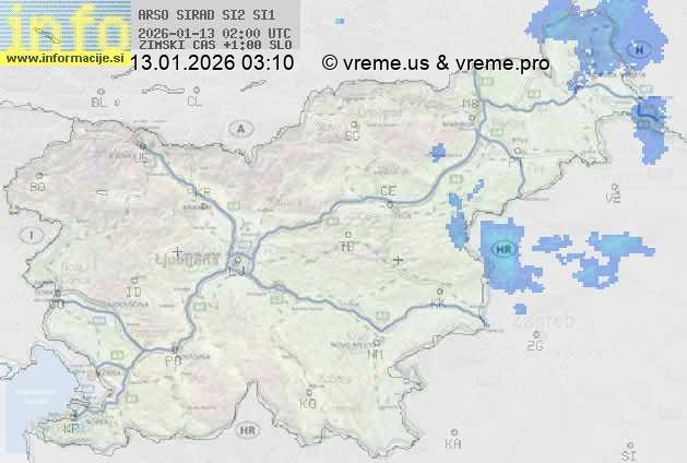 Radarska karta padavin