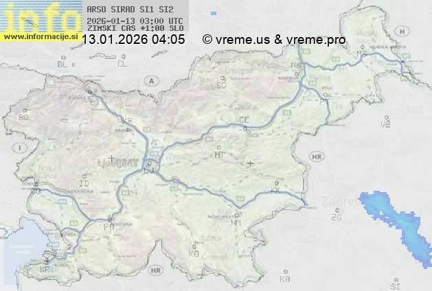 Radarska karta padavin