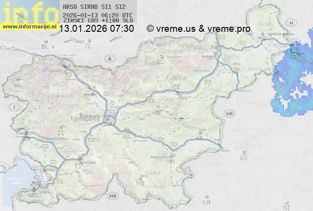 Radarska karta padavin