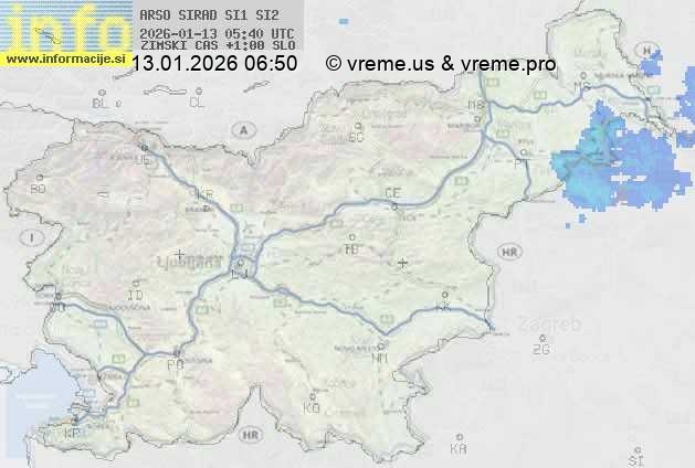 Radarska karta padavin