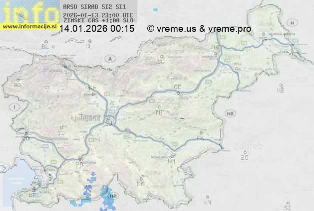 Radarska karta padavin