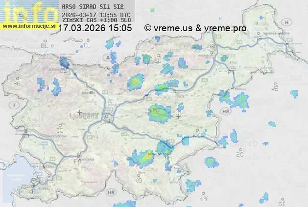 Radarska karta padavin