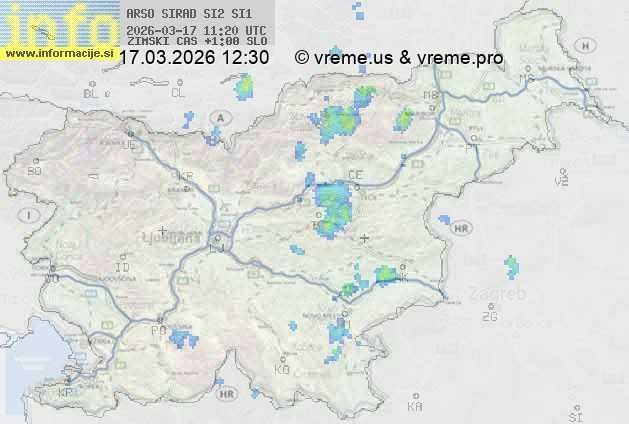 Radarska karta padavin