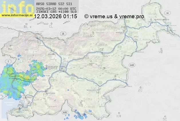 Radarska karta padavin