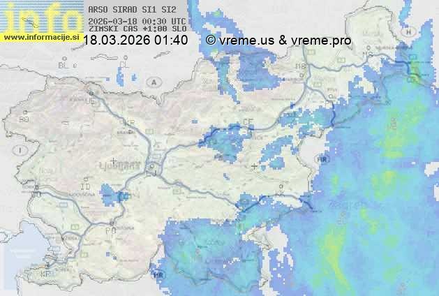 Radarska karta padavin