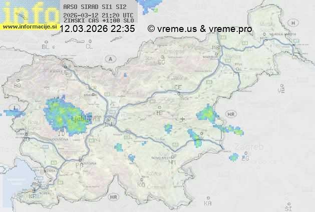 Radarska karta padavin