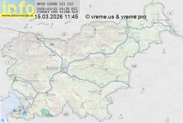 Radarska karta padavin