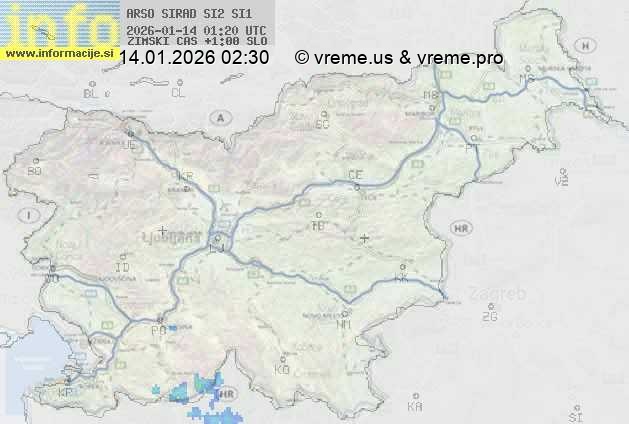 Radarska karta padavin