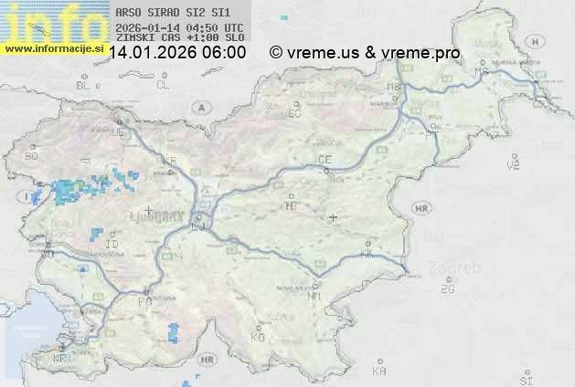 Radarska karta padavin