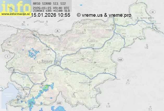 Radarska karta padavin