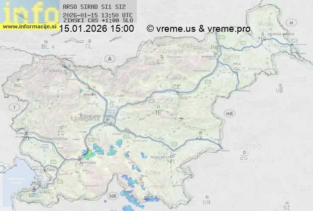 Radarska karta padavin