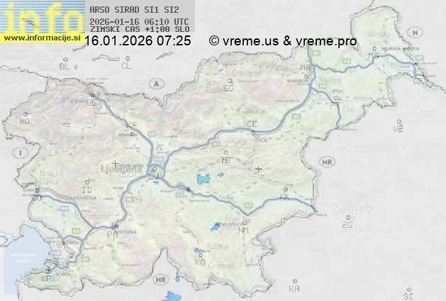 Radarska karta padavin