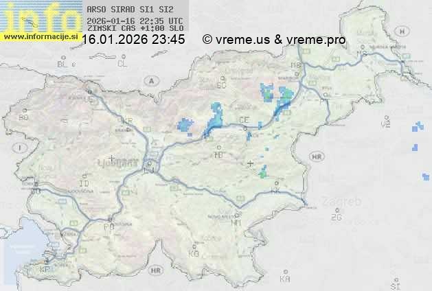 Radarska karta padavin