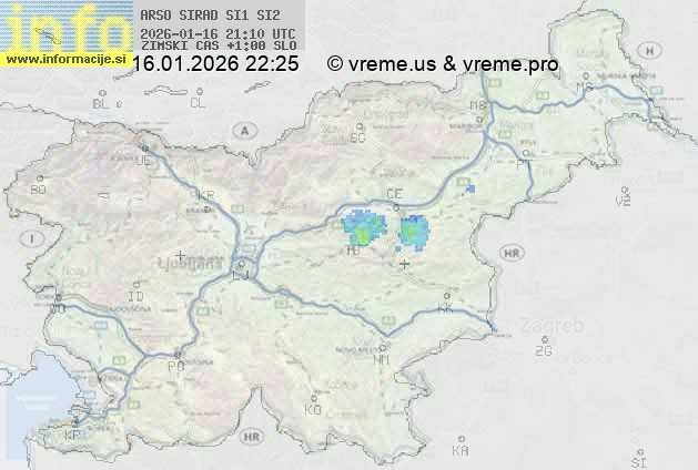 Radarska karta padavin