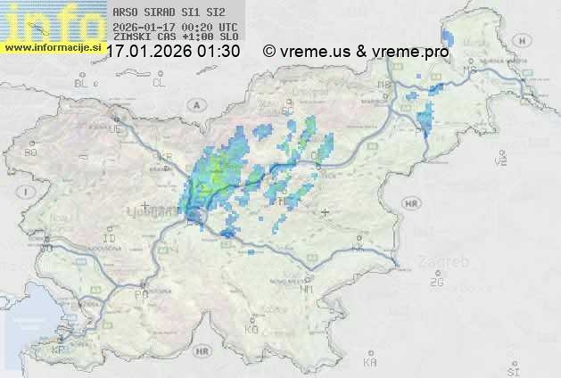 Radarska karta padavin
