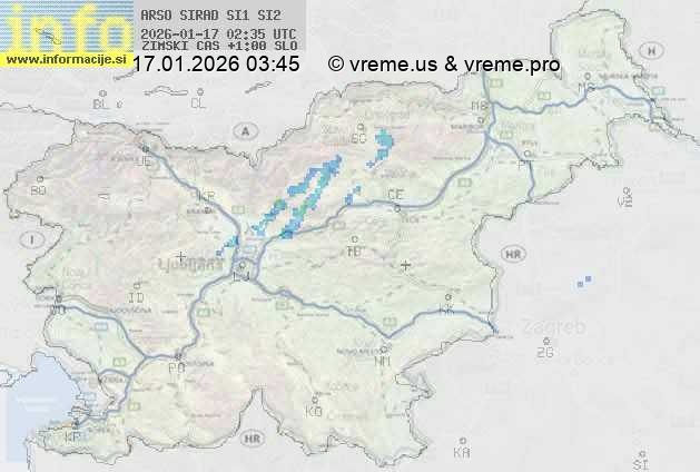 Radarska karta padavin