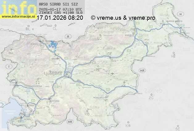 Radarska karta padavin