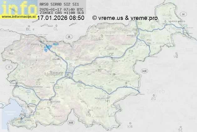 Radarska karta padavin