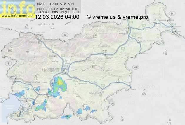 Radarska karta padavin