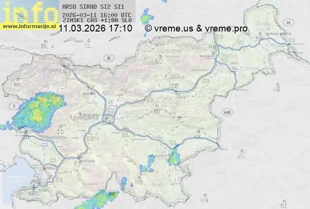 Radarska karta padavin