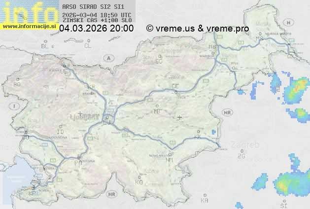 Radarska karta padavin