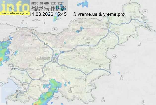 Radarska karta padavin